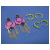 Three Vtg Pairs Of Earrings