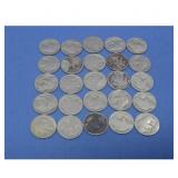 Twenty-Five Buffalo Nickel Coins Various Dates