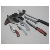 Throwing Axe Damascus & Various Knives
