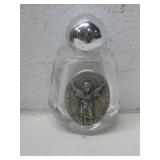 Collectible Glass Holy Water Bottle Divino 2.5'