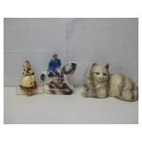 Three Blow Molded Plastic Decorations