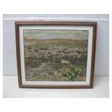 Framed Pueblo Photograph 15x14'