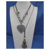 Two Metal Pendant Fashion Necklaces