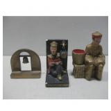 Vintage Asian-Inspired Bookends Set See Info
