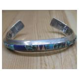 Sterling Silver Multi Stone Bracelet Hallmark See