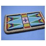 Vtg Native American Beaded Leather Wallet