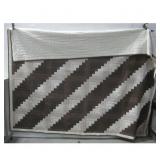 Handmade Brown/Cream Striped Quilt 9' x 7.5'
