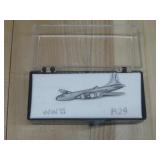 WWII B29 pewter metal Lapel Pin W/Case