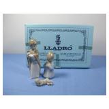 Vtg Lladro Mini Sagrada Familia Set W/ Box