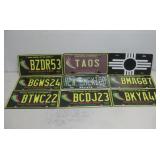 Eight New Mexico License Plates & Booster Plate