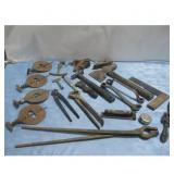 Vtg Blacksmithing Tools Set - Tongs, Hammer, See