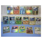 Sixteen Assorted Holo Pokemon Trading Cards