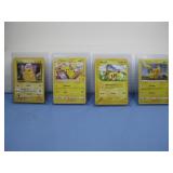 Four Pokemon Pikachu Trading Cards