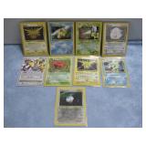 Nine Pokemon Trading Cards