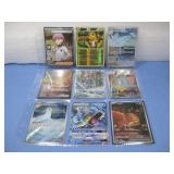 Nine Assorted Pokemon Trading Cards