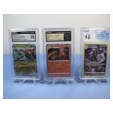 Three Graded Pokemon Trading Cards 2 Japanese