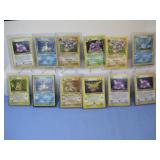 Twelve Assorted Pokemon Trading Cards