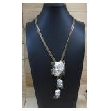 Selro Japanese NOH Mask Bolo Lariat Necklace