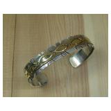 Sterling Silver Gold Overlay Bracelet Hallmarked