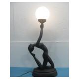 Vtg Art Deco Revival Style Lamp Powers On 29' Tall