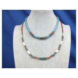 Two Vtg Navajo Necklaces
