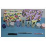 Assorted Clinique Cosmetics,Two Cosmetic Bags See