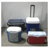 Four Assorted Coolers/Ice Chests Igloo,Coleman See