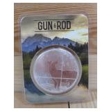 1 Ounce .999 Fine Silver Round Gun & Rod