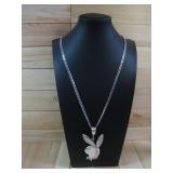 Sterling Silver Playboy Bunny/ Chain Both Hallmark