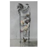 Metal Plant Stand W/ Decorative Metal See Info