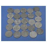 Twenty-Five Steel Wheat Pennies