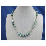 Vtg Navajo Turquoise Necklace 20'