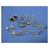 Assorted Earrings, Four Pairs Of Sterling Silver