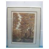 Framed 1988 Country Road by Kathleen Cantin See