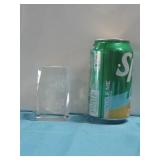 Lead Crystal Etched Paperweight 3' x 2' x 2'