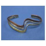 Mixed Metal Cuff Bracelet - Brass & Copper
