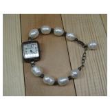 S.S Tested Vtg. Genuine Pearl Watch Bracelet
