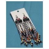 Beaded Native American Style Dangle Earrings