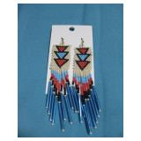 Beaded Native American Style Dangle Earrings
