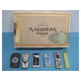 Marquesa Gurkha Cigar Box & Assorted Lighters See
