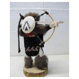 Signed Buffalo Warrior Kachina Doll Navajo Artist