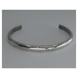 Vtg Sterling Silver Route 66 Narrow Cuff Stamped