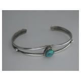 Pawn Sterling Silver 1980s Native Cuff See Info