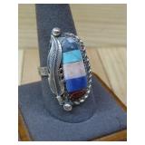 Sterling Silver Sw Hallmarked Multistone Ring