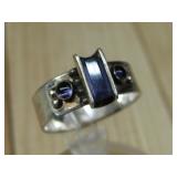 S.S. Sw Tested Adjustable Amethyst Ring