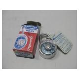 Vtg American Combination Padlock W/ Box See Info