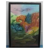 Zion Yakar Framed Painting 26.5' x 38.5' See Info