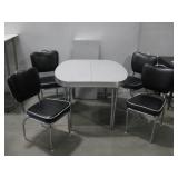 Retro 1950s Formica Dinig Table W/Extra Leaf See