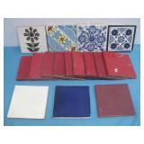 Sixteen Assorted Ceramic Tiles 4' x 4' See Info