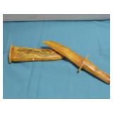 Chinese Vtg  Bone Knife 8 1/2' See Info
